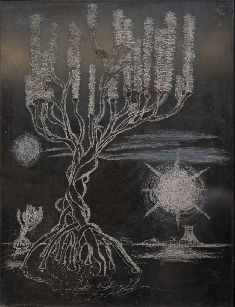 Landscape with tree - Arcylic - 1982-03