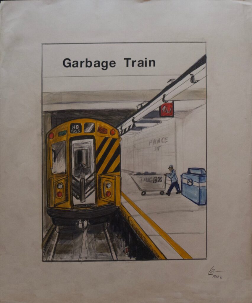 The Subway Tarot - Card #32 - Garbage Train