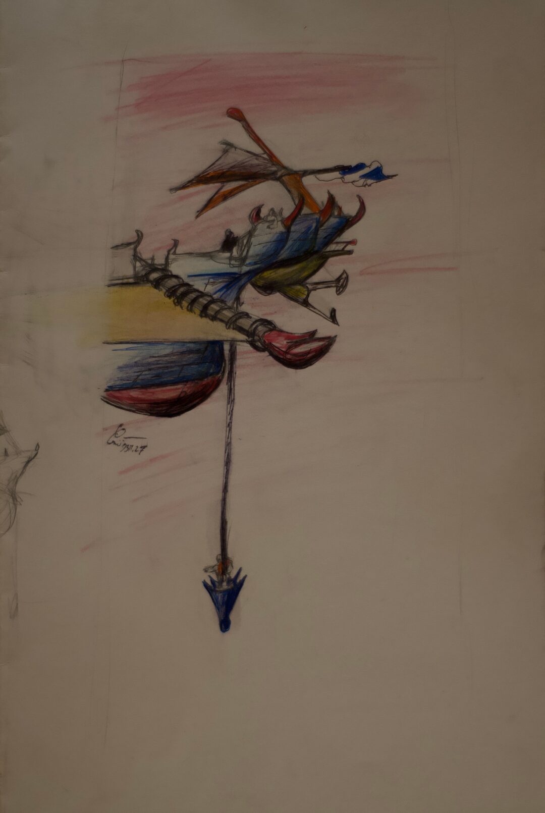 - Drawing fragment - Untitled Ship - -- (Large)