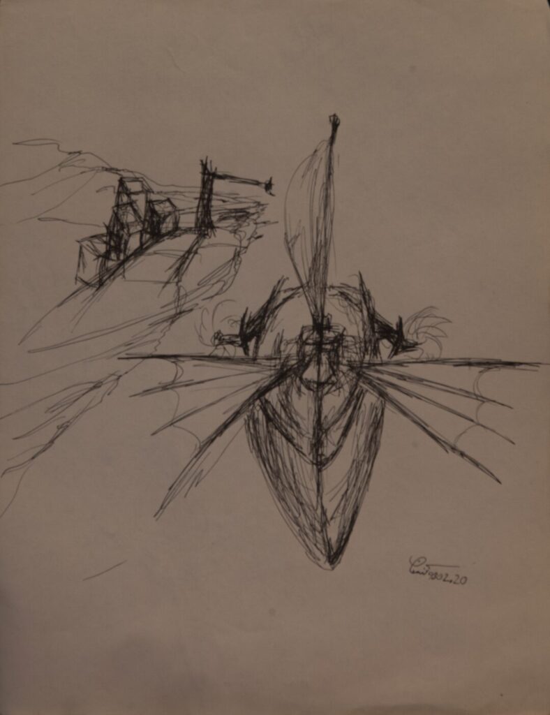 - Untitled ship sketch - -- (Large)