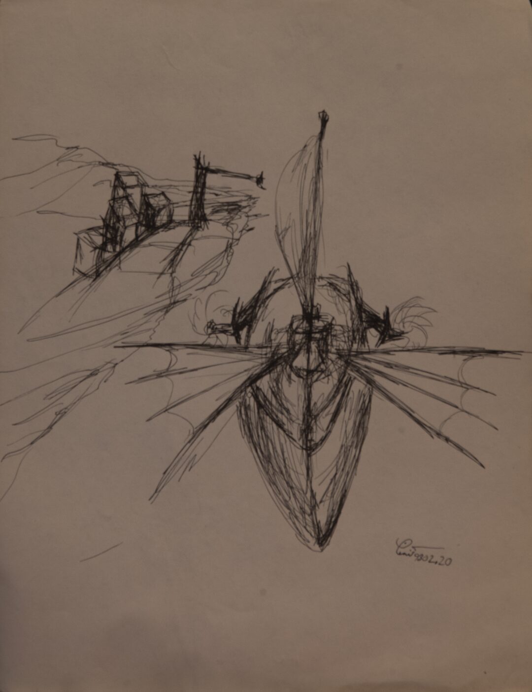 - Untitled ship sketch - -- (Large)