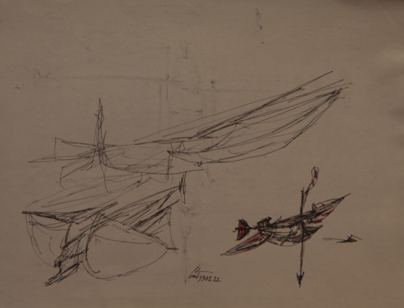 - Ship sketch - -- (Large)