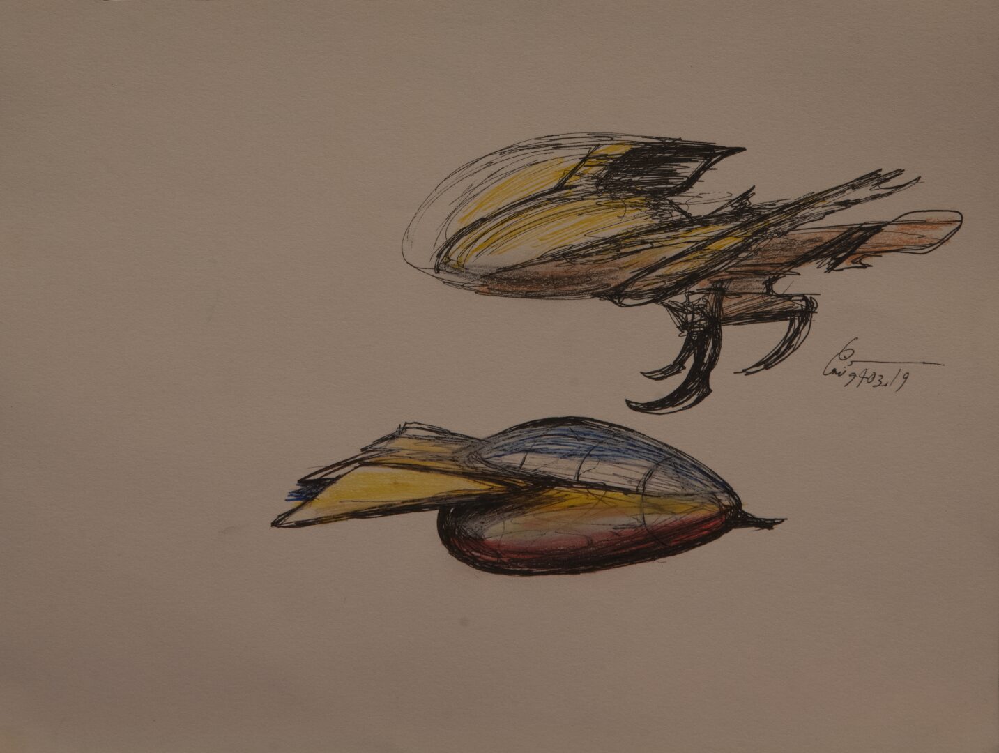 - Untitled - Ship sketch - -- (Large)