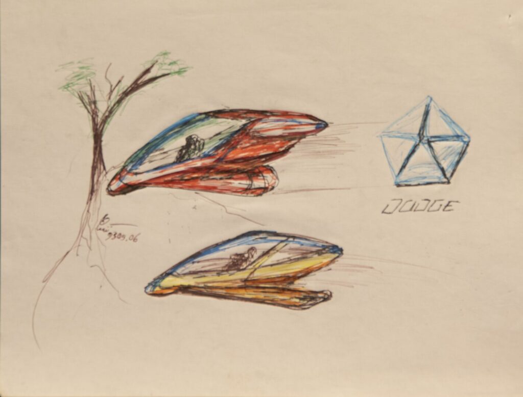 - Dodge - ship design with tree - -- (Large)