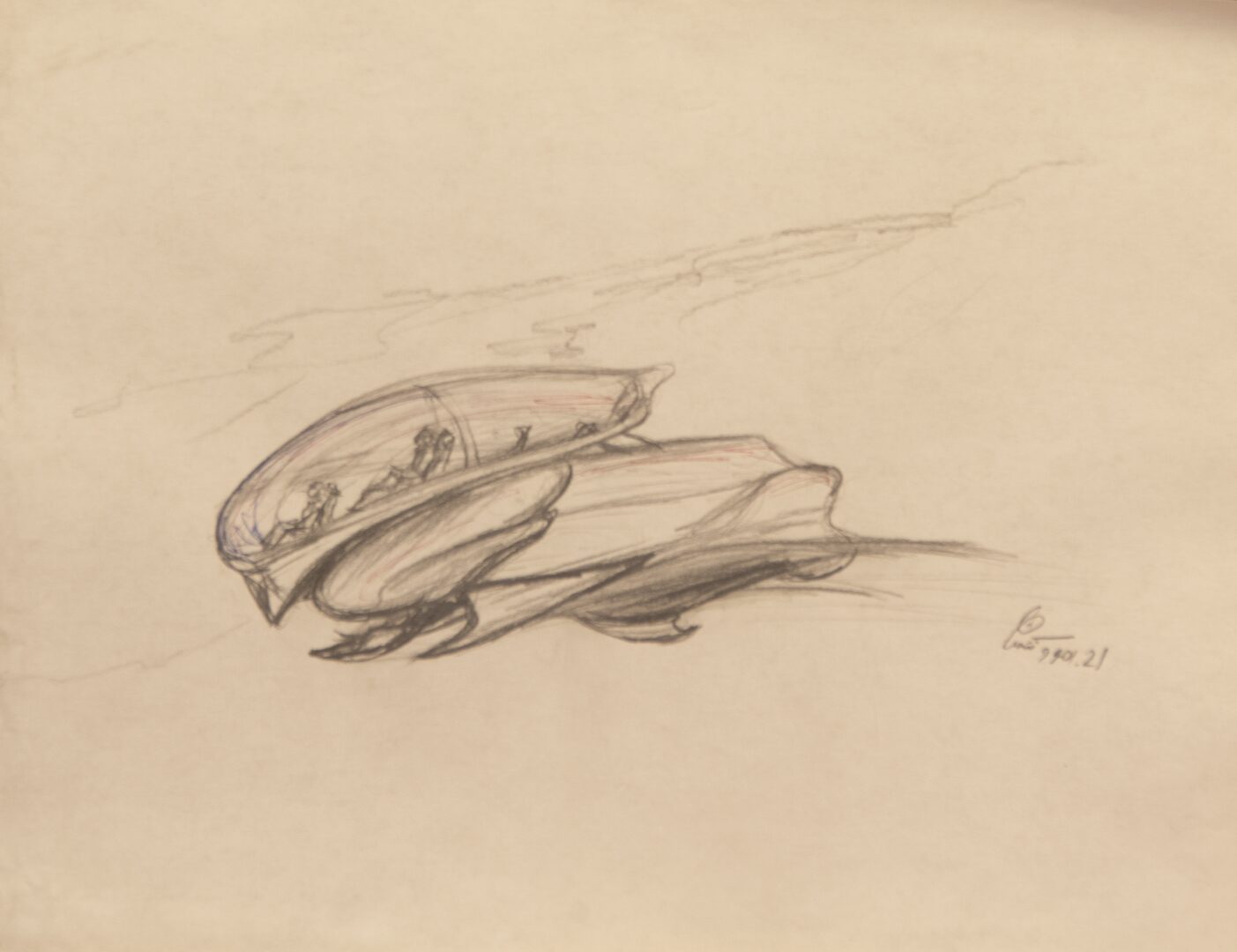- Untitled Ship Sketch - -- (Large)