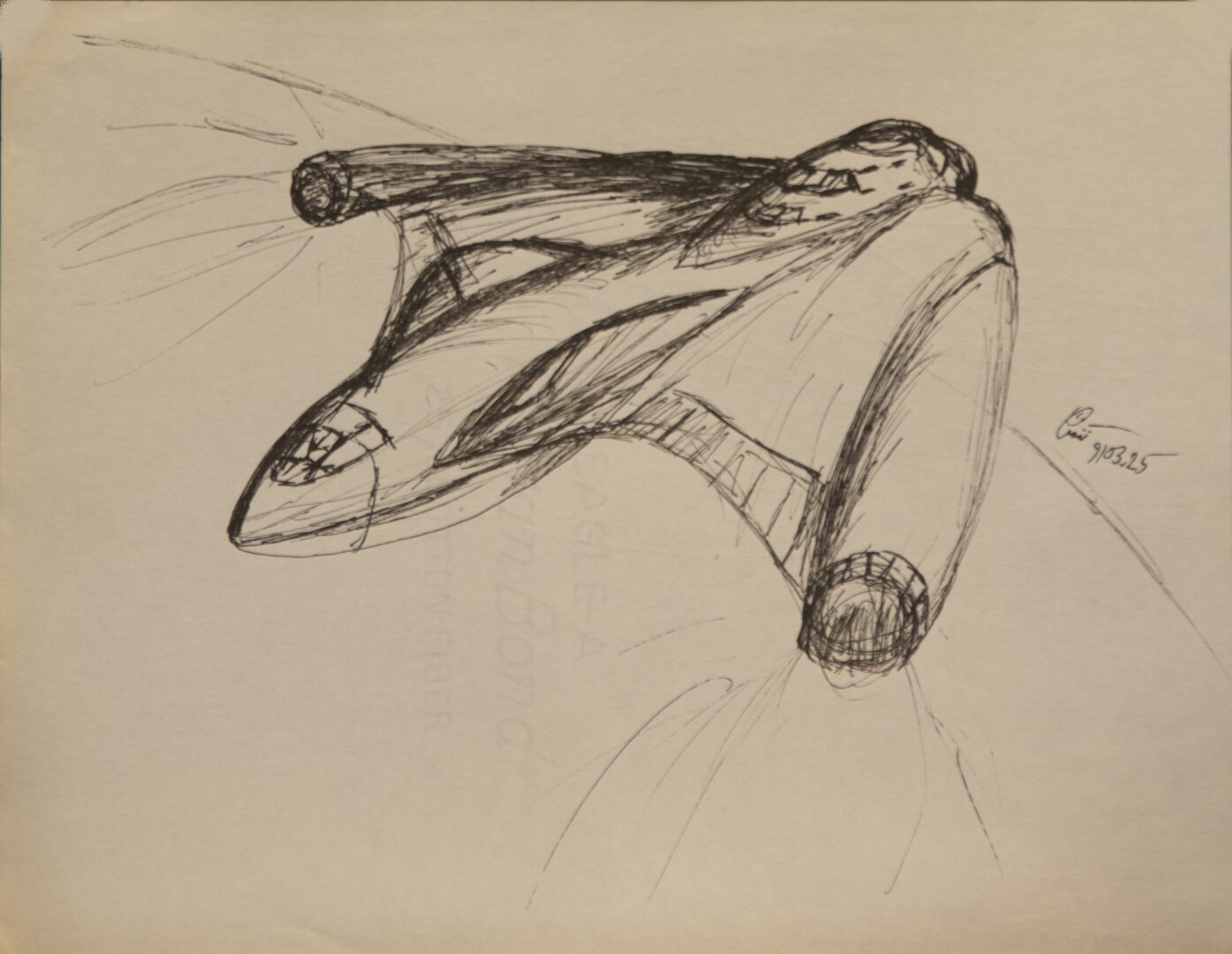 - Untitled Ship Sketch - -- (Large)