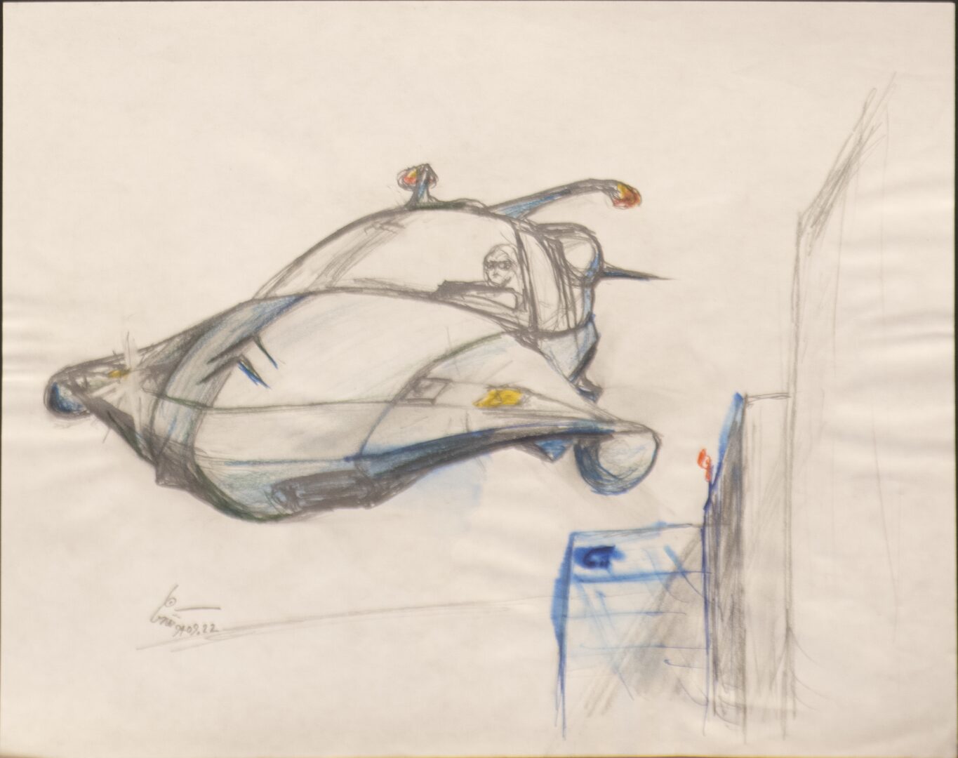 - Untitled Ship Sketch - -- (Large)